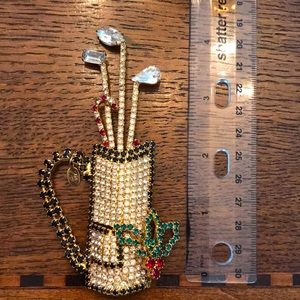 Large Vintage Limited Edition Kirk’s Folly Christmas Golf Bag Brooch